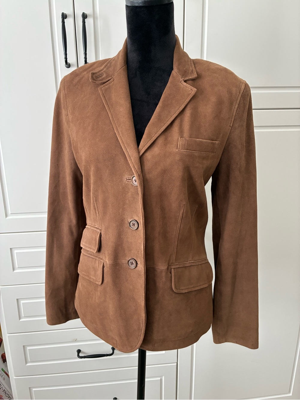 VTG Lauren Ralph Lauren Brown 100% Suede Blazer Jacket Sz 8 EXCELLENTDescription